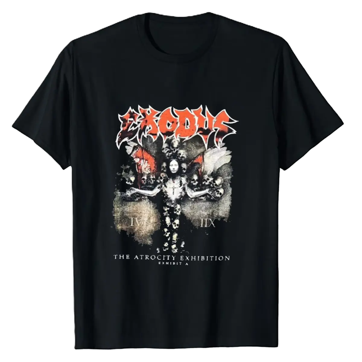 Exodus Band The Atrocity Exhibition Black T-Shirt Vintage Men's Sweatshirt, Gift For Fan, Casual Cotton Fabric Menswear Top