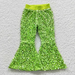 Green Sequin Bellbottoms