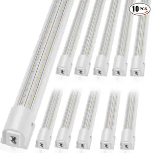 VEVOR 10 Pack LED Shop Light, 8 FT, 80W Linkable Shop Light Fixture, 10000 LM Ceiling Lights 59 in Power Cords with ON/OFF Switch 48 in Connector Cables, for Garage Warehouse Home Workkshop and OfficeVEVOR Super Brand Day