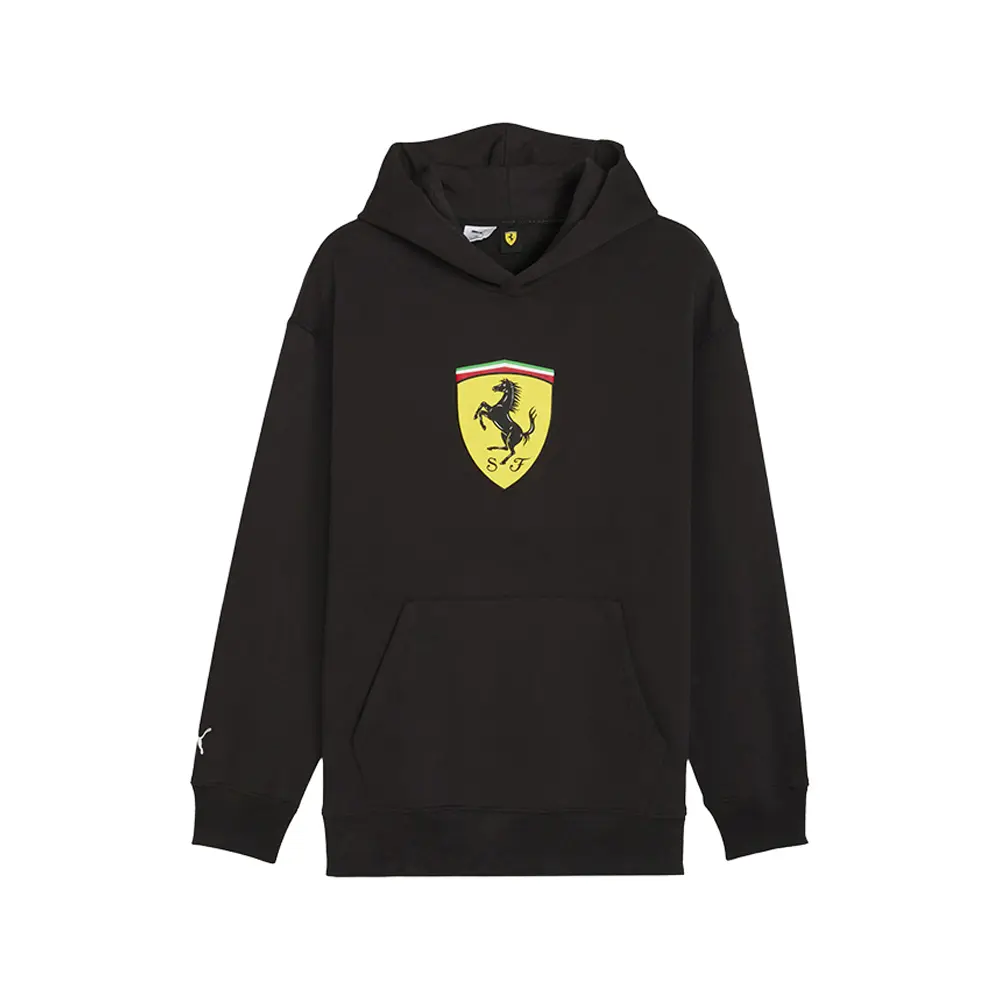 PUMA Mens Scuderia Ferrari Sportswear Shield Hoodie Casual Outerwear Casual - Black