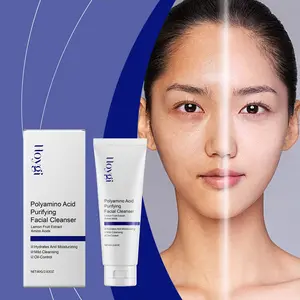 Hoygi Anti-Pimple Facial Cleanser: Gentlely cleans pores, removes acne, leaves skin refreshing and not tight, moisturizing and hydrating.  Comfort Skincare Cleansing