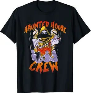 Crew Haunted Bewitch House - Halloween T-Shirt - 98B0B72D6KMG