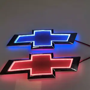 LED Illuminated 5D Rear Emblems for Chevrolet Cruze — Three-Color (Red/Blue/White) Light Source, Chrome Trim, Direct Replacement Exterior Upgrade Accessory
