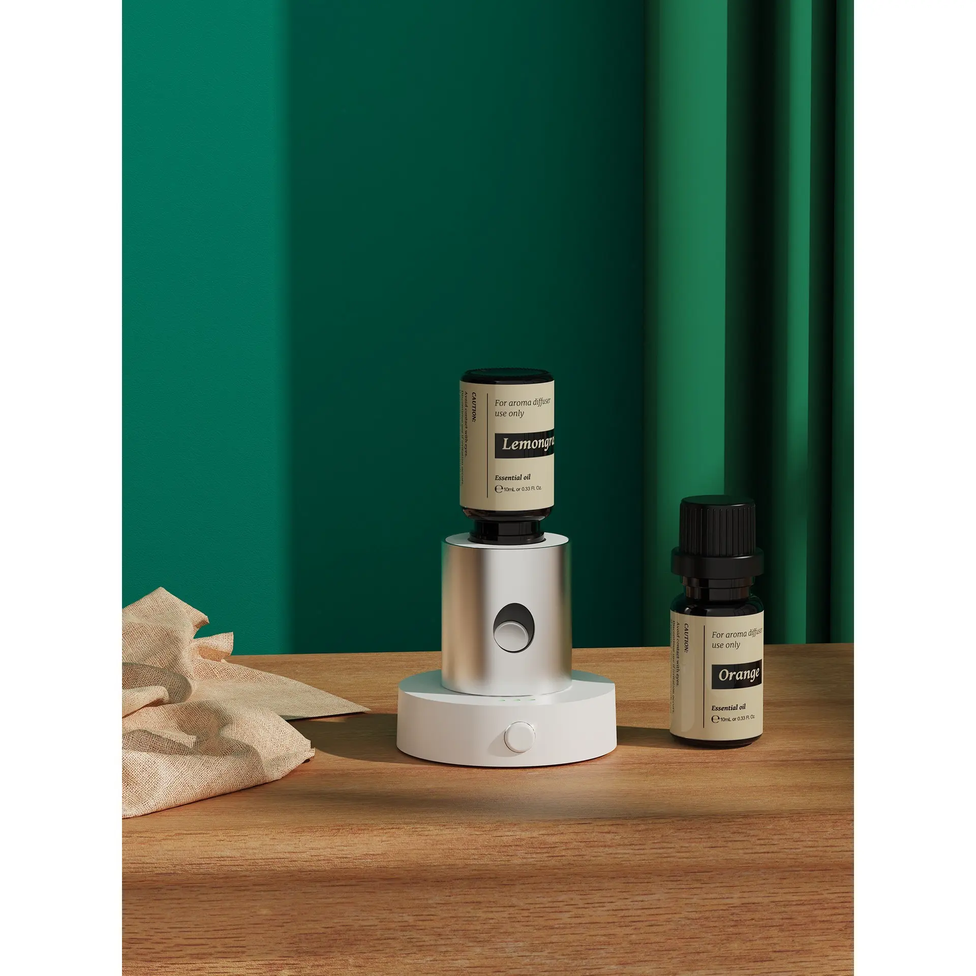 3-in-1 Automatic Compact Wireless Rechargeable Mini Aromatherapy Diffuser - 7*7*9cm Waterless Essential Oil Compatible Machine, Quiet Operation, Lightweight, Portable Aroma Spray, Desktop Humidifier for Home Bedroom, Office, Mood Improvement