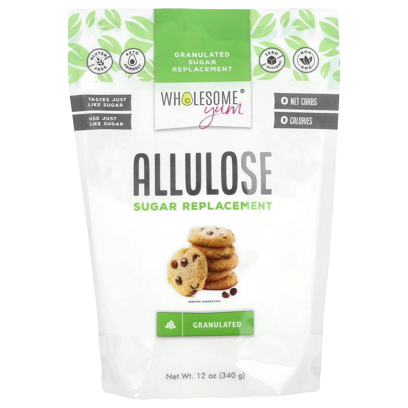 Wholesome Yum Allulose Sugar Replacement, Granulated, 12 oz (340 g)