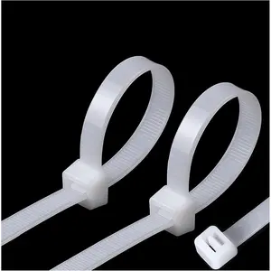 24 Inch Heavy Duty Zip Ties White(50-Pack) 250 lb Tensile Strength,  & Weatherproof for Outdoor Use, Long Plastic  Ties for Bundling, Organizing