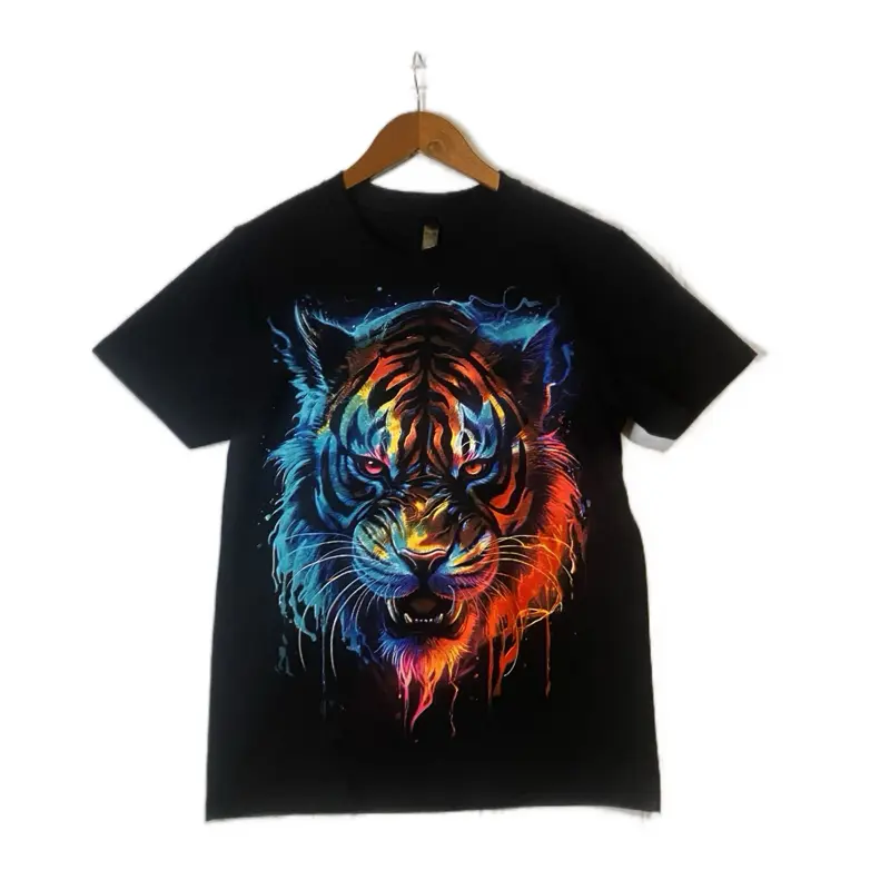 Neon tiger shirt Black Cotton Casual Menswear Neon tiger shirt Black Cotton Casual Menswear