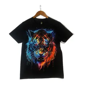 Neon tiger shirt Black Cotton Casual Menswear