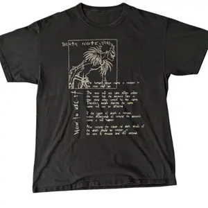 Death Note Ryuk Graphic T-Shirt - Vintage Graphic Tee – Unisex S-3XL – Menswear & Womenswear – Streetwear Tops – Casual Cotton Crewneck Shortsleeve T-shirt