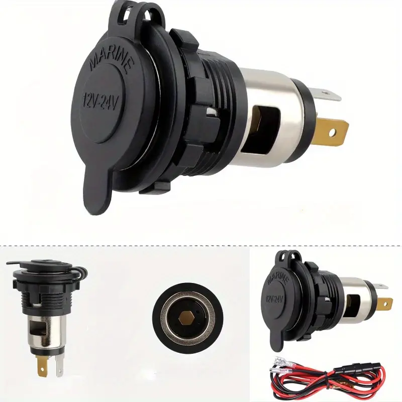[Car Plug Socket] New car Car Plug assembly Socket socket car motorcycle retrofit 12V/24VCigarette Lighter Socket-980657495, Vehicle Power Outlet, Automotive Accessory, Modern Car Accessory, Compact Design, Highquality Socket, Reliable Assembly, Power Out