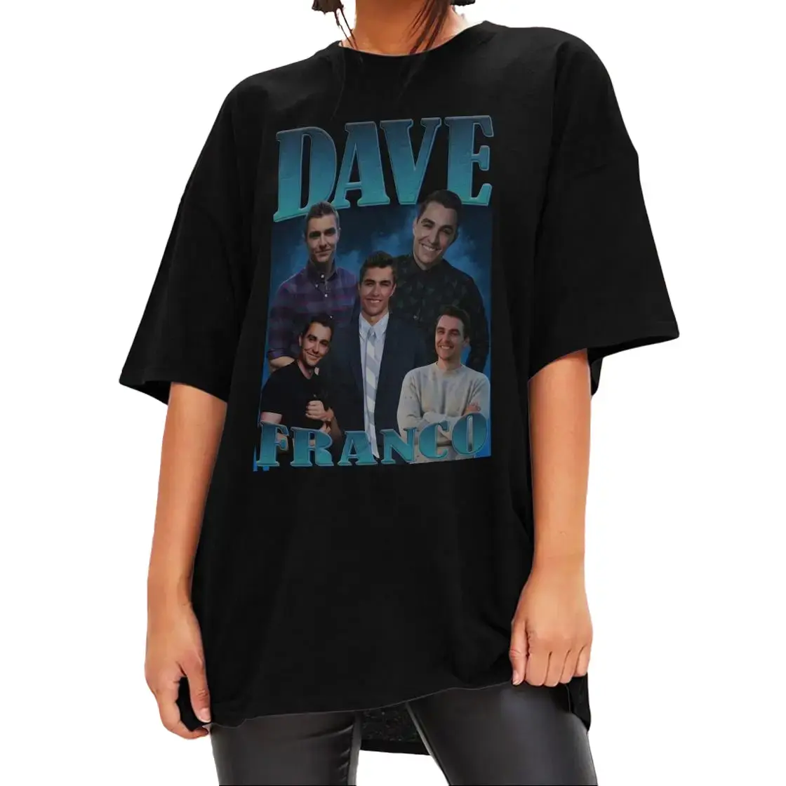Women's Dave Franco Vintage Cotton Crew Neck Short Sleeve T-Shirt, Retro Movie Star Graphic Tee, Casual Fit Aesthetic Streetwear Unisex Top