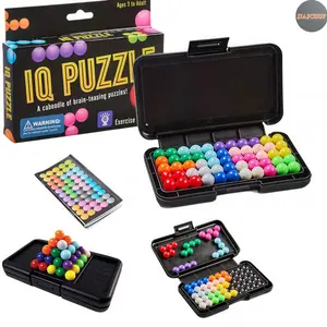 JIAJCHUF 3D puzzle game, two playing modes, 2D plane and 3D pyramid, suitable for 11 holiday gifts, Puzzle Cube