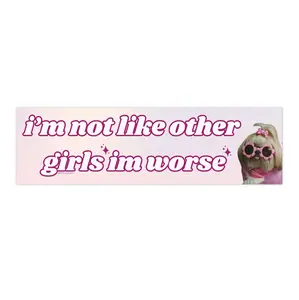 I'm Not Like Other Girls I'm Worse | Bumper Sticker AND Magnet | Funny Meme Sticker | 8.7'' X 2.7'' | Waterproof Premium Quality