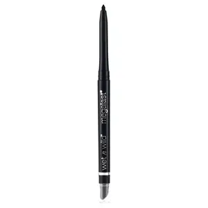 Wet n Wild MegaLast Retractable Eye Pencil Black 690A 0.008oz Waterproof Silky Formula 16 Hours Color Application Long Lasting Matte Pencil Eyeliner Lipliner