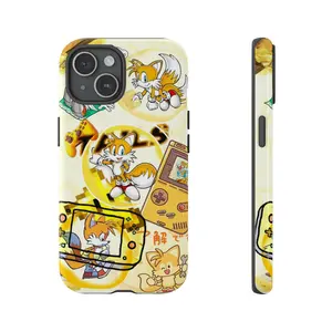 Tails the Fox Retro Gaming Console Collage Phone Case Collection for iPhone 17, 16, 15, 14, 13, 12, 11, SE, X XR XS Max 15 Pro Max Samsung Galaxy S20 S21 S22 S24