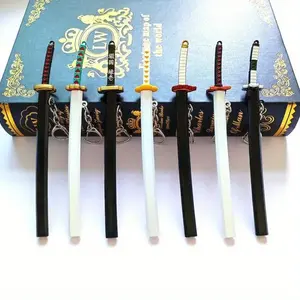 6inch 17cm Mini Katana Keychain Action Figure Anime Sword Safe Unsharpened Ninja Knife Blade Real Japanese Katana Metal Original Samurai Sabre Masquerade Halloween Party Gift Toy Keychain Set