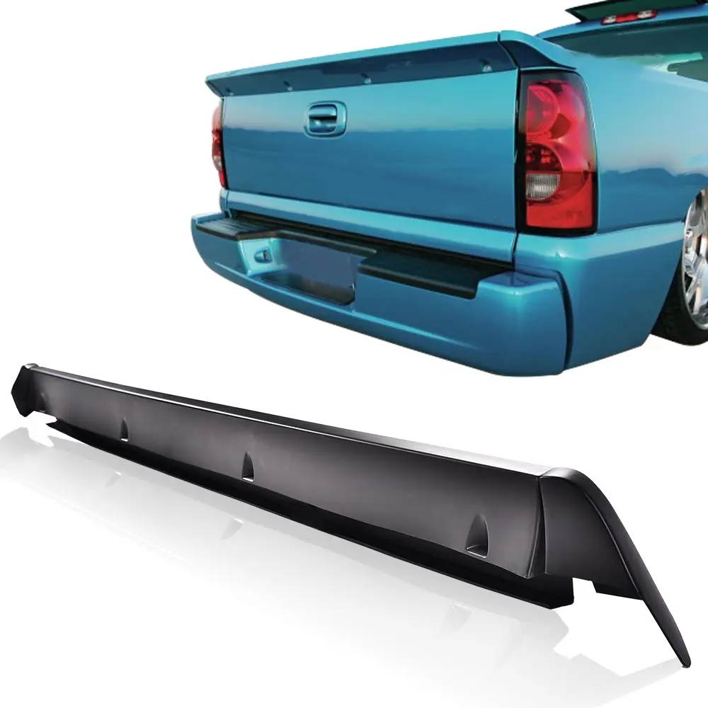 Molded Tailgate Spoiler Cap Protector Fit For 1999-2006 Chevy Silverado, GMC Sierra 1500, 2500 HD Heavy Duty Trucks, Black Auto Parts Accessories Car Accessories Bed Top Edge Molding Trim Upgrade Car Mirror Original