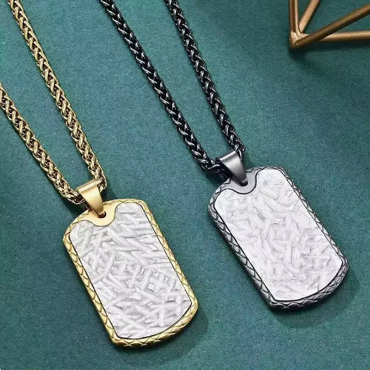 The Hammered Steel Dog Tag The Hammered Steel Dog Tag