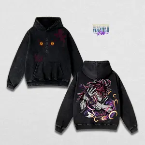 Retro Heavy Limited Vintage Kokushibo Moon Breathing Acid, Demon Slayer Anime Retro Unisex , Sweatshirt and Hoodie Washed, Oversized Unisex Anime Merch, Soft Cotton Streetwear Clothes, Unisex Manga Apparel, Gift for Anime Fans, Christmas Gift HUN