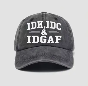 Vintage Washed Cotton Dad Hat | Funny Sarcastic Quote Graphic Baseball Cap  Unisex Adjustable Streetwear Hat