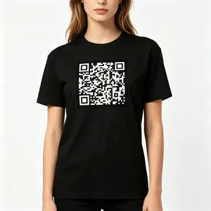 "Show Me Them Titties QR Code" Graphic Tee |   Funny Scannable Novelty Illustration T-Shirt |   Unisex Aesthetic Streetwear Casual Daily Wear Top