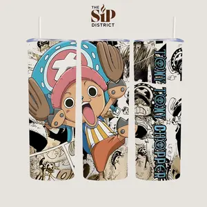 The Sip District.  Tony Tony Chopper Cotton Candy 20oz 40oz Handle Tumbler – Kawaii Anime Stainless Steel Travel Mug, Double Wall Vacuum Insulated Cup, Cute Otaku Drinkware, Large Iced Coffee Tumbler, Manga Lover Gift, Gaming Fan Merchandise