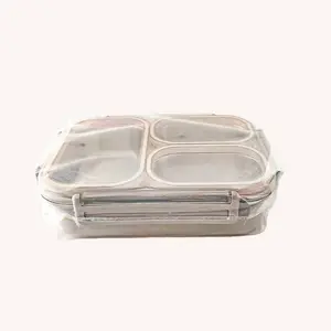 1PC Food Grade Stainless Steel Lunch Box with Compartments Leakproof Portable Bento Box for Work School Meal Prep No Odor Transfer