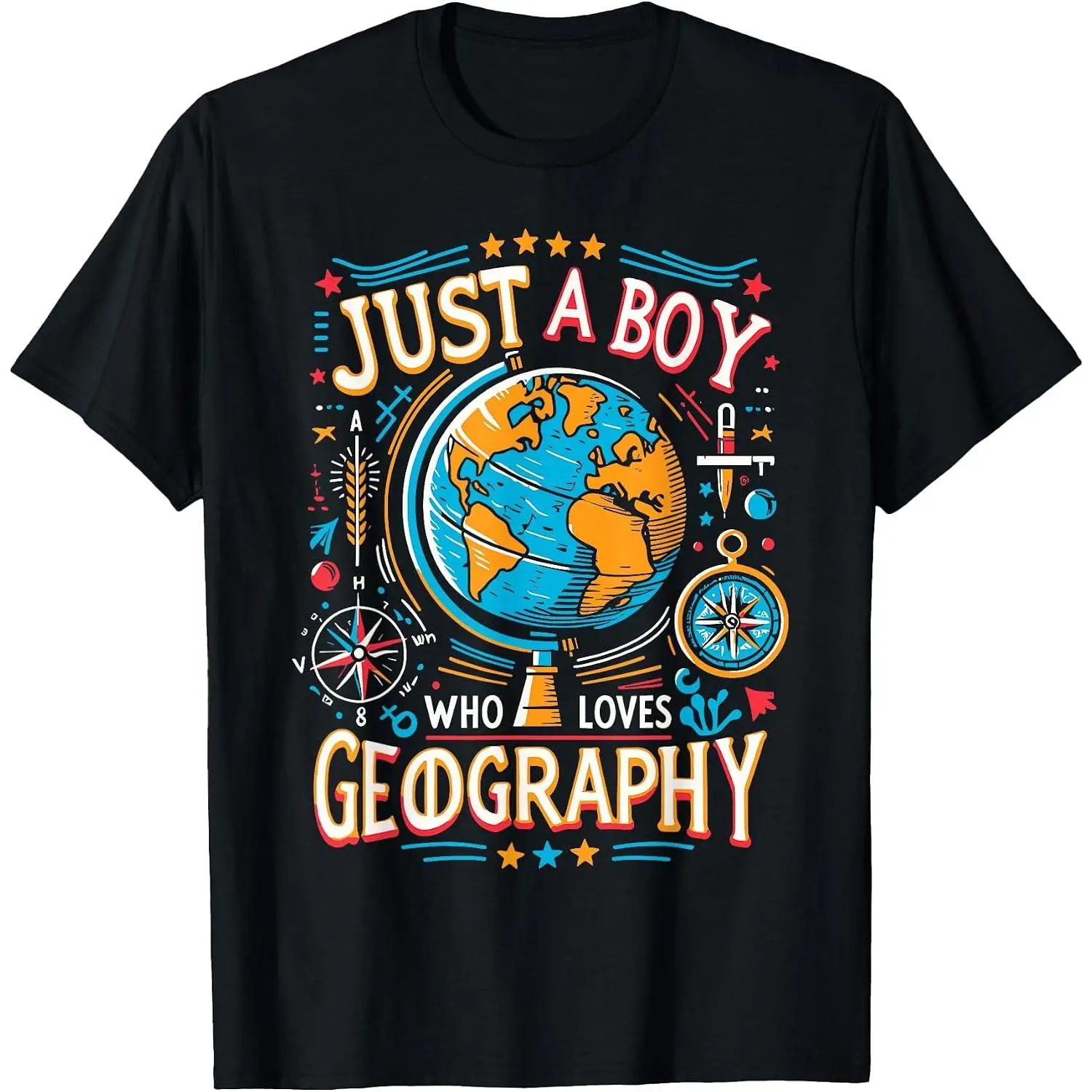 Just a Boy Who Loves Geography T-Shirt