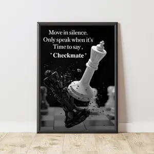 Motivational Poster, Motivational Print, Motivation Wall Art, Inspirational Wall Art, Office Decor, Entrepreneur Mindset, Chess Wall Art