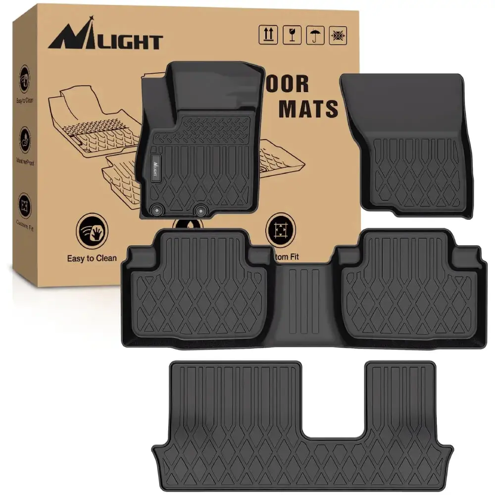 Nilight TPE Floor Mats, Custom-Fit for 2014-2021 Mitsubishi Outlander, All-Weather Car Mat Accessory, Mat Floor Mats