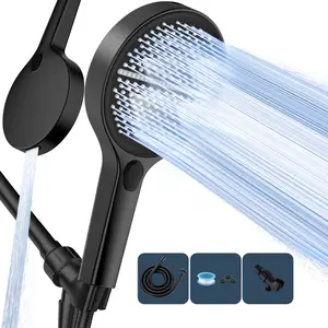 BOZIWA Handheld Shower Head Set,Shower Head Hose&Bracket,Shower Head Set With 1.5m Hose,Bathroom Shower Equipment