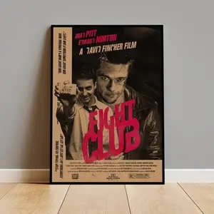 (No Frame) Fight Club Poster Vintage Poster Perfect for Home Decor Movie Poster