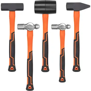 5-Piece Hammer Set, 16oz Ball Pein Hammer |   32oz Ball Pein Hammer |   32oz Rubber Mallet |   3lb Sledge Hammer |   3lbCross Peen Hammer