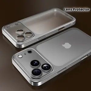 Luxury Translucent Matte Tuff Smartphone Casing, Cellphone Handheld Accessories for iPhone 11-17 Pro Max/Plus, Smooth Touch, Camera Lens Protection, Soft Flexible Shockproof Frame, Slim Protective Cover for Adults