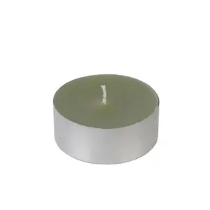 212 MAIN Mega Oversized Sage Green Citronella Mosquito Repellent Hand Candle Tealights, 12-Piece Box, 8-Hour Burn, Camping & Hiking Essentials, Home Decor Accessory