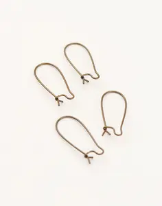 Arched Ear Wire, 26x11mm, (4pcs)
