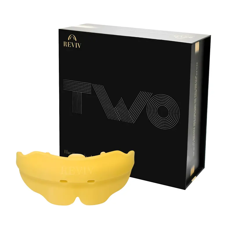 1 × Reviv R2 Flat Mouthguard - Firmer Than R1, Natural Curve, Unscented Silicone, Stops Grinding, For Users With TMJ Symptoms, Enhances Posture, Reduces Jaw Pain, Supports Sleep Comfort (5,000+ Users, 95% See a Difference)