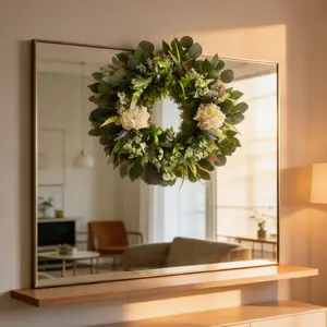 Realistic Eucalyptus Bouquet Wreath, Front Door Greenery Lavender Wreath, All-Season Wall & Porch Decoration, Durable Floral Design, Artificial Plants, Artificial Bouquets