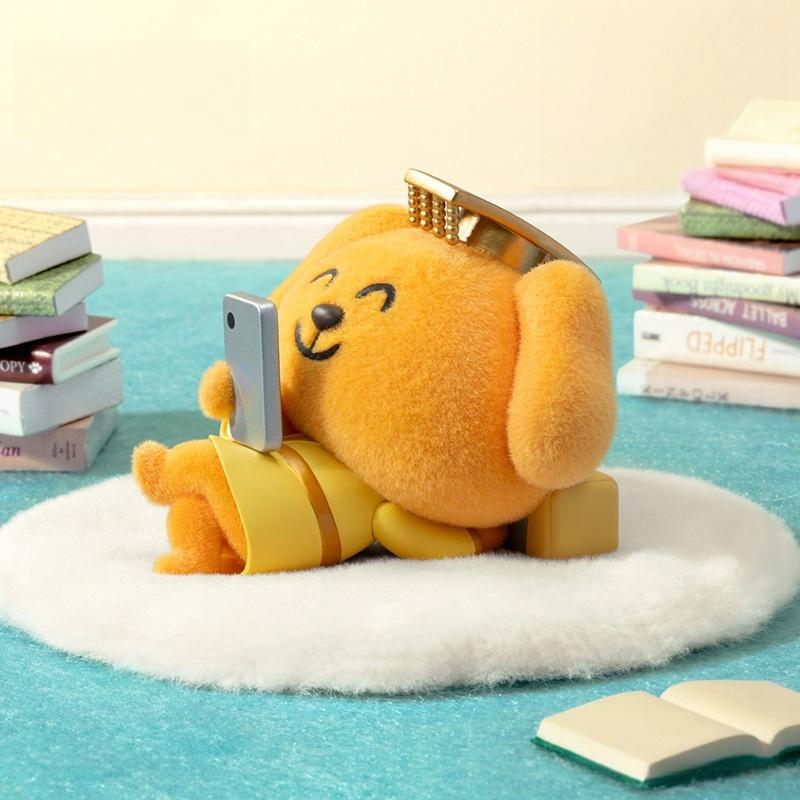 MINISO The Big Fool Dog House Bound For You Blind Box, Cute Flocked Figurine Collectible Toy, Surprise Mystery Box for Fans, Perfect Birthday Gift & Desk Decor