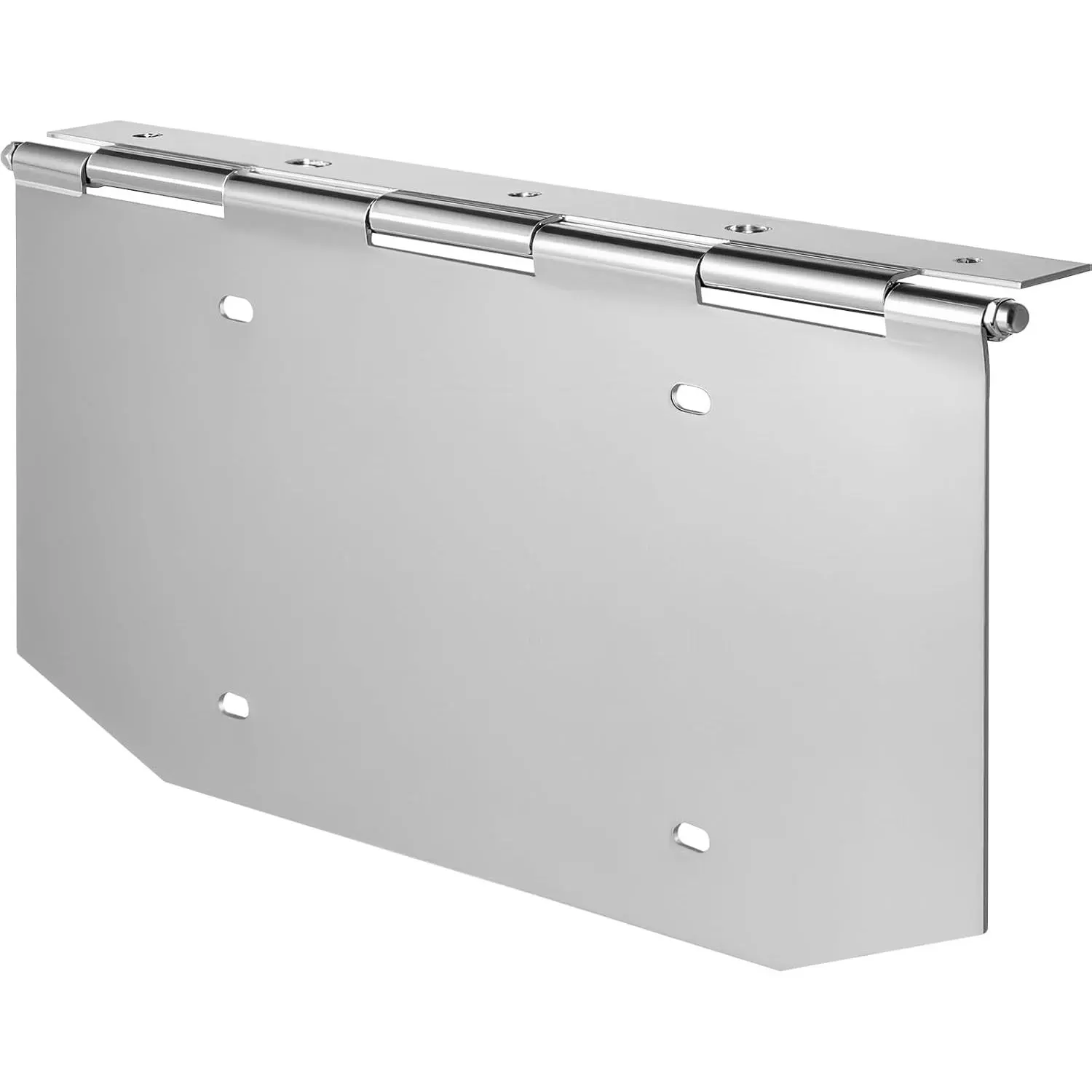 Blulu Lightweight High-Strength Recycled Aluminum Angled License Plate Holder - 1x Hinged, Adjustable Hinge, Rust-Resistant, 15x7in Flip-Up Bracket Frame, Precision-Drilled Holes, Deformation-Proof for Trucks (Daily Commutes, Off-Road Adventures)
