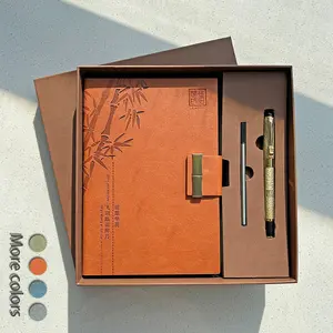 CHINSIKOL Elegant Notebook Set, Bamboo Design Embossed Pattern, Metal Buckle Closure, Thick Pages, Smooth Writing, Perfect Gift Choice