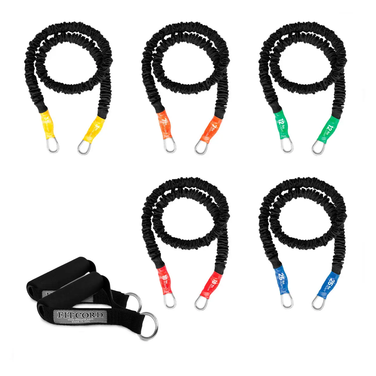 Body Sculpting Band Kit- 5 Pack (3lb/7lb/12lb/18lb/25lb)