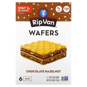 Rip Van Wafels Chocolate Hazelnut, 6 Pack, 0.78 oz (22 g) Each