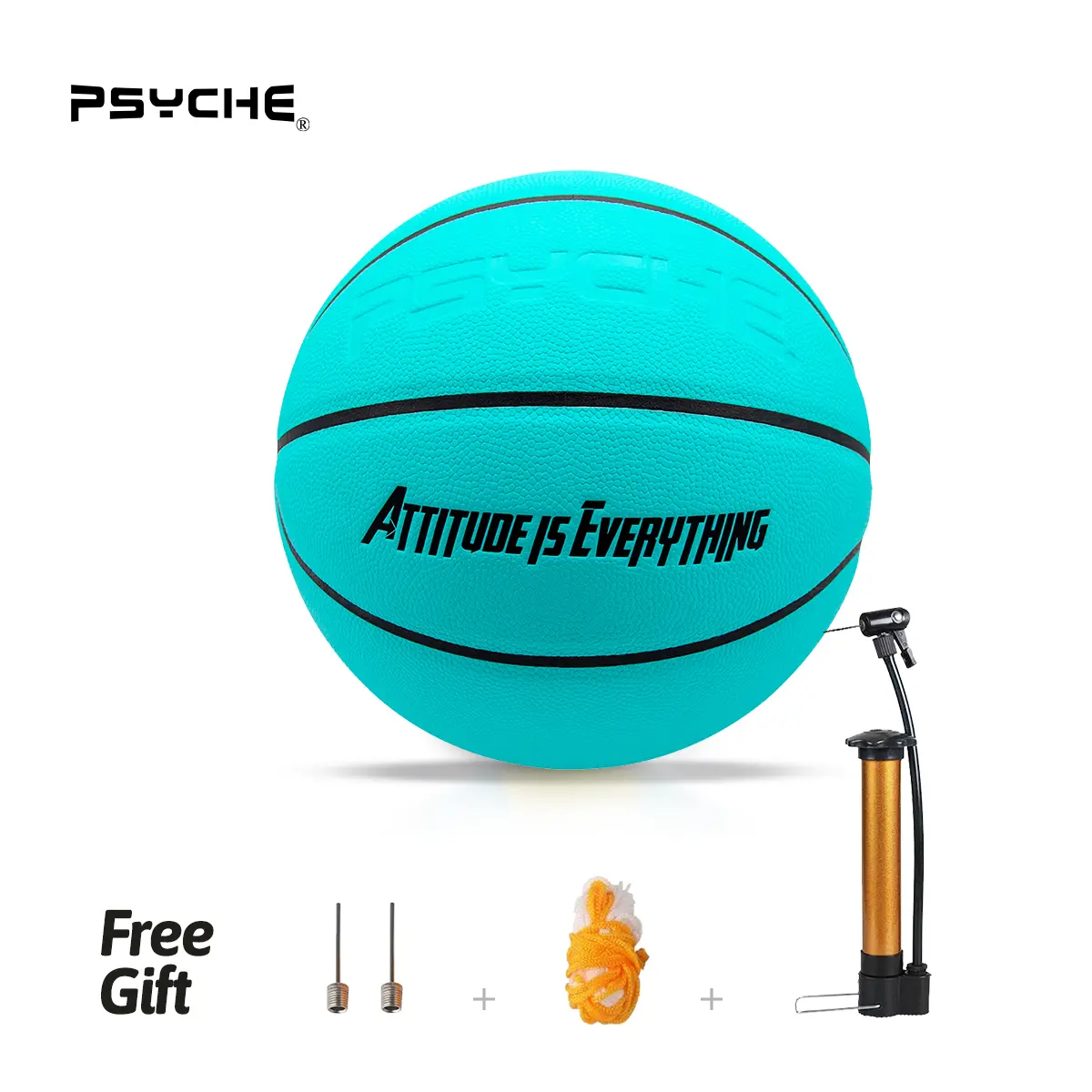 PSYCHE Basketball Composite Leather Indoor/Outdoor Official Regulation Size 7 Street Shot Basketball Ball Home Gym Ball Set