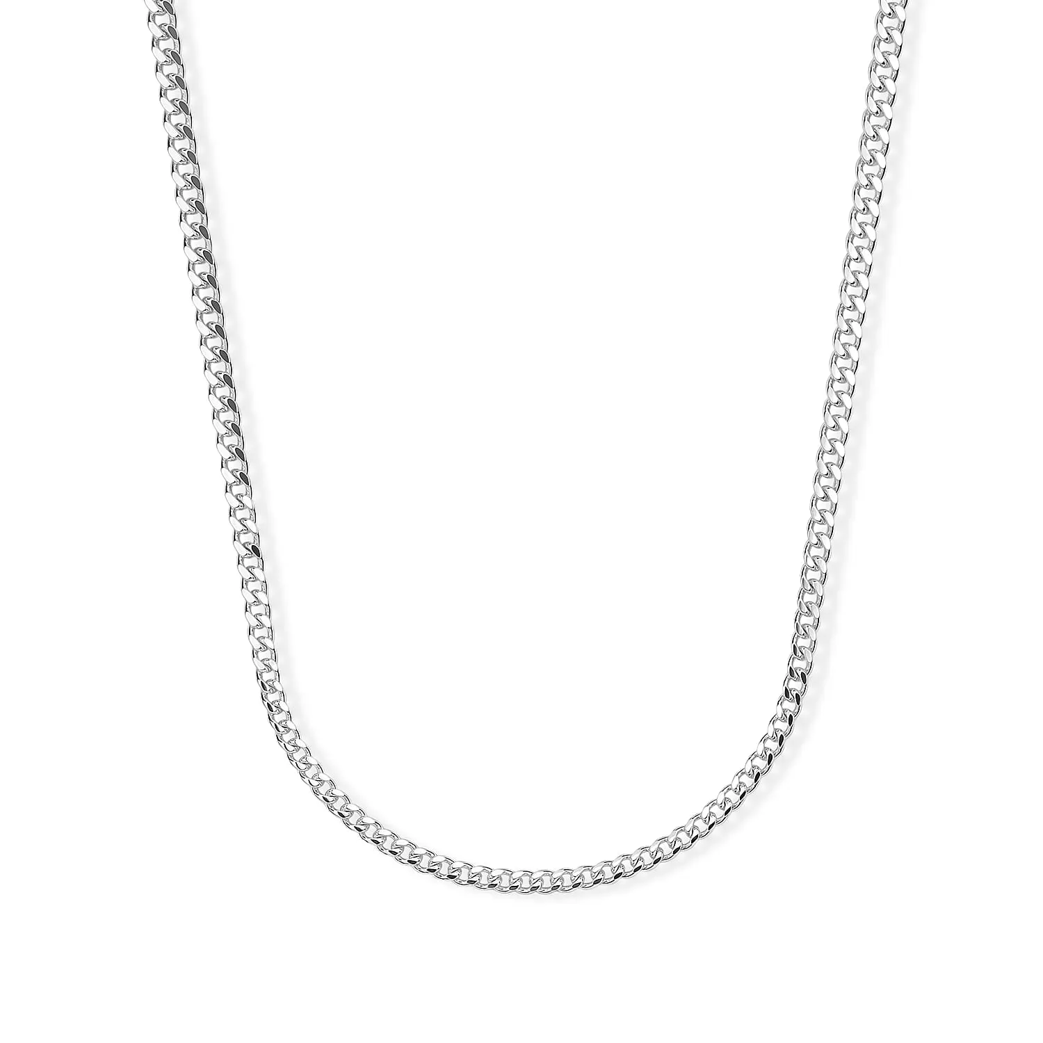 Sterling Silver 1.25mm Grumeta Super Flat Light Chain Necklace (20 Inches) (2.50 g)