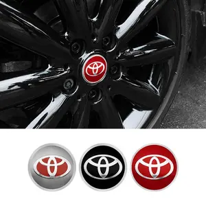 4PCS 56mm Car Wheel Hub Center Cap Emblem Stickers For Toyota Corolla C-hr Rav4 86 Avensis T25 Auris Land Cruiser Yaris Hilux Prius Camry Car Decals
