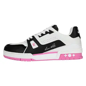 Louis Vuitton Men's Leather Low-Top Lace-Up Sneakers in Pink Trending Shoes, House White Official Shoes to Get / Maison Mihara Verifiable, with credentials and supporting global authentication