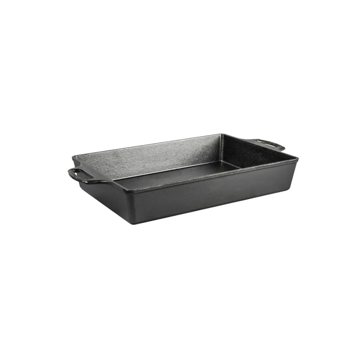 Lodge Cast Iron Casserole Pan - 13x9 in, 0.21 Gal Capacity, Seasoned Oil, High Walls, Naturally Seasoned Surface, Black Nonstick Oven-Safe Kitchen Bakeware, 13 X 9 In