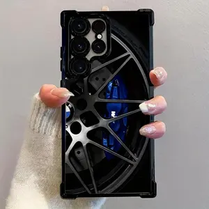 Stylish Car Tire Pattern Phone Case Suitable for Galaxy S25, S24, S23, S22 FE, Ultra Plus 4G/5G Anti-Drop Transparent Soft Back Cover