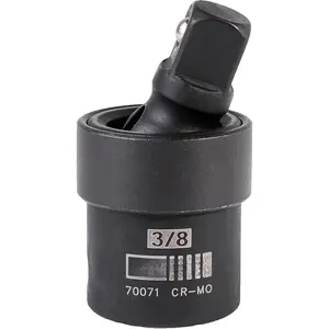 70071-3/8-inch Drive  Universal Joint - Chrome Moly Flexible U-Joint Socket Accesses Hard to Reach Fasteners and Meets ANSI/ASME Specifications